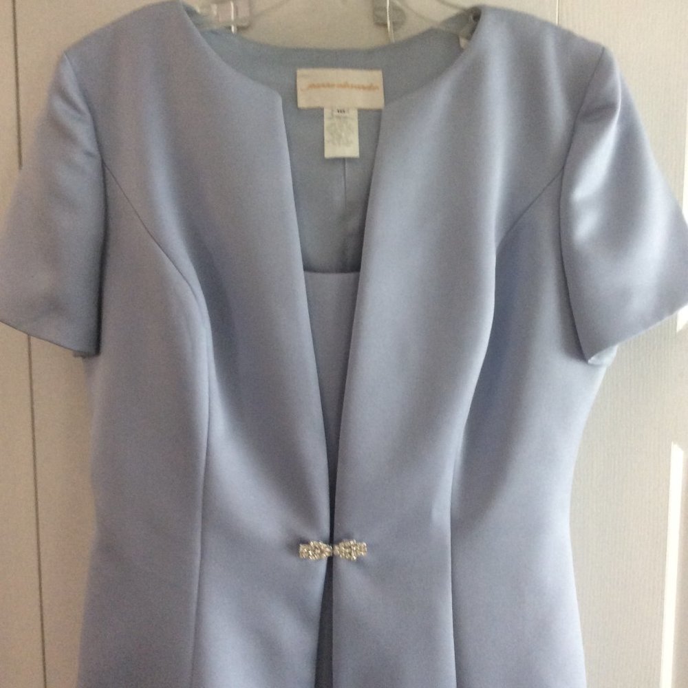 Jessica Alexander Size 10  Light Blue Dress and SS Jacket